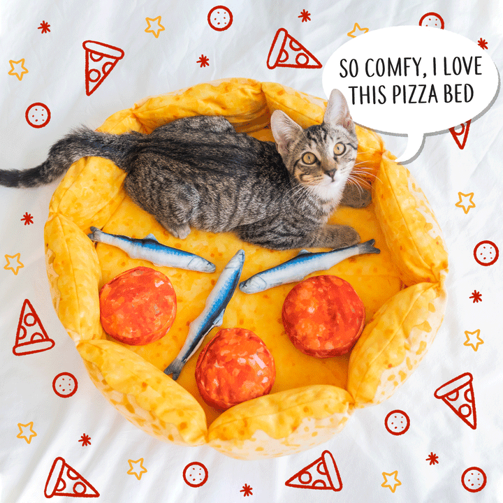 Cute Pizza Cat Bed Meowingtons