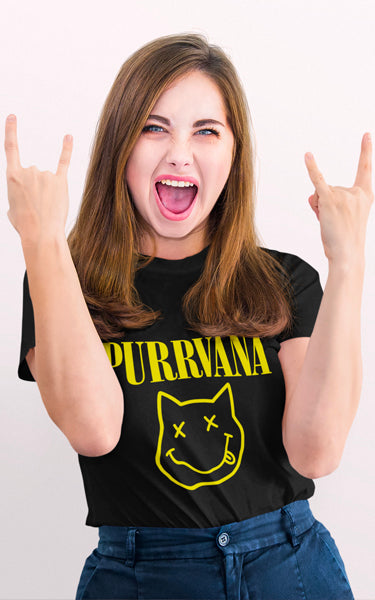 Purrvana Black Cat T-Shirt
