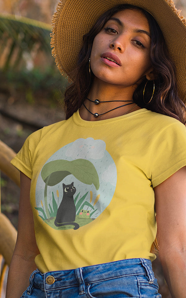 Rainy Days Cats & Plants Jersey T-Shirt