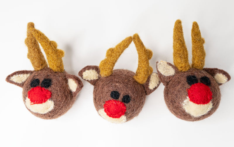 Organic Wool Reindeer Cat Toy