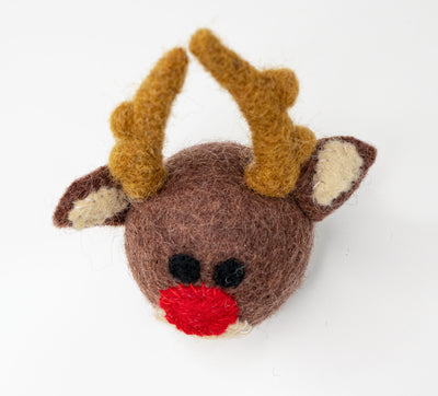 Organic Wool Reindeer Cat Toy