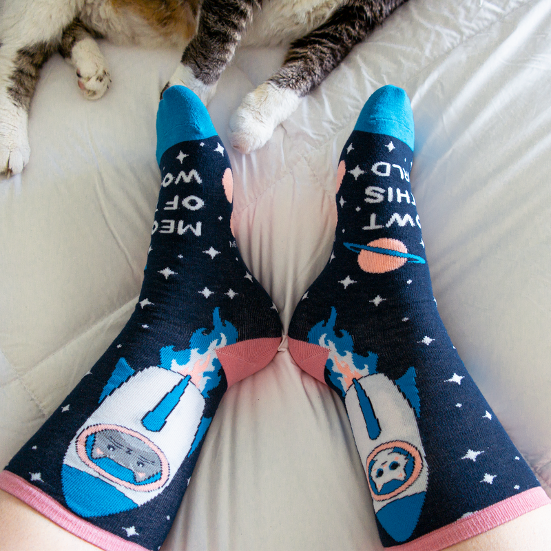 Mix & Match Meowter Space Cat Socks (3-Pack)