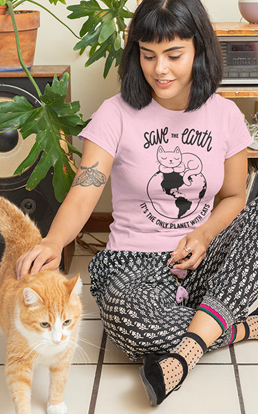 Save the Earth Cat T-Shirt