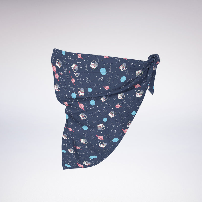 Space Cats Silk Bandana Scarf Featuring Milton