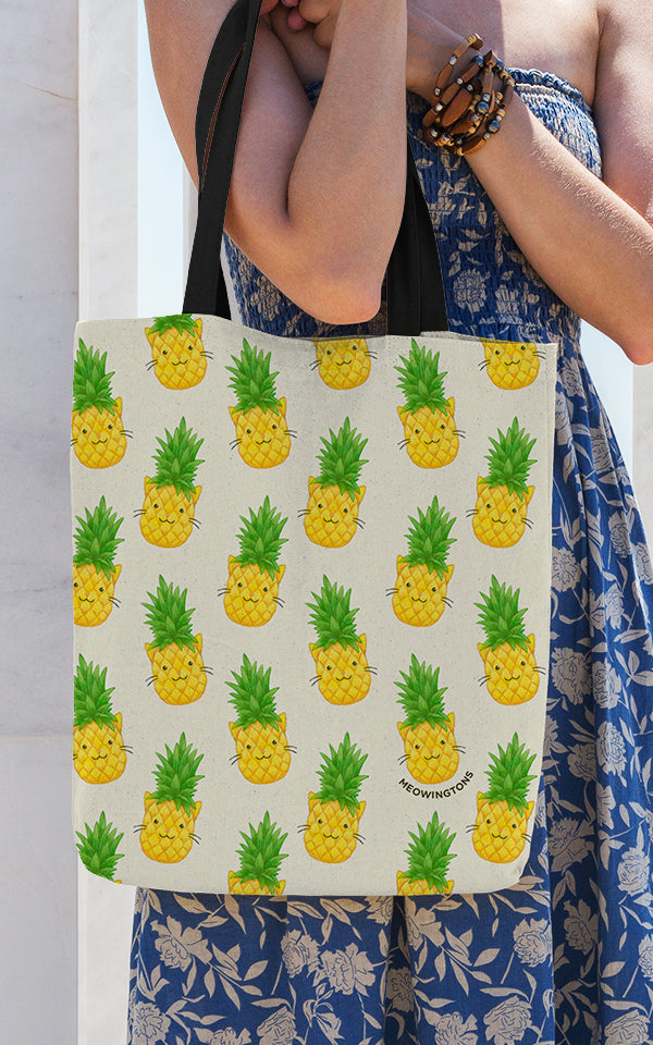 Tropicat Pineapple Tote Bag