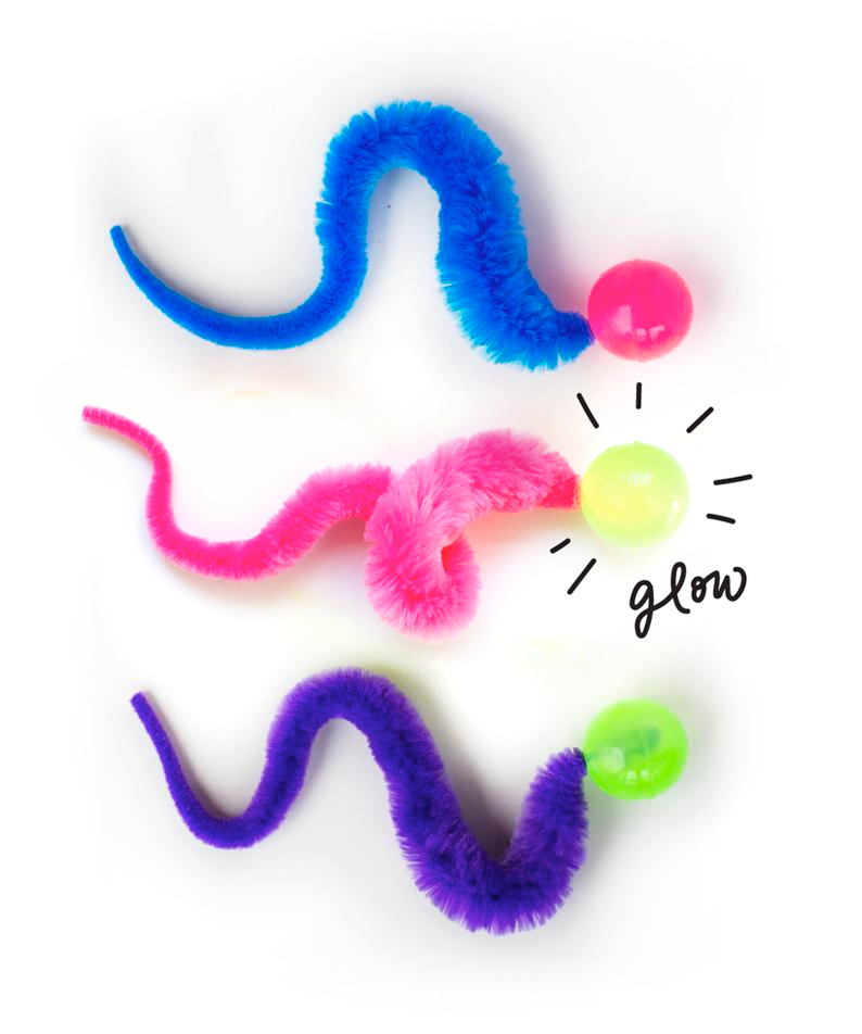 3 Pack Glow-in-the-Dark Wiggly Ball