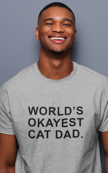 World’s Okayest Cat Dad T-Shirt